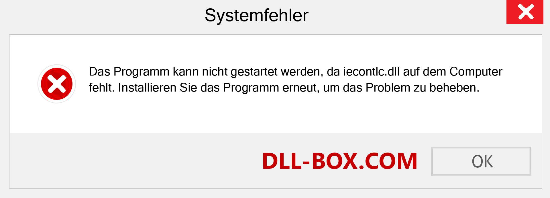 iecontlc.dll-Datei fehlt?. Download für Windows 7, 8, 10 - Fix iecontlc dll Missing Error unter Windows, Fotos, Bildern